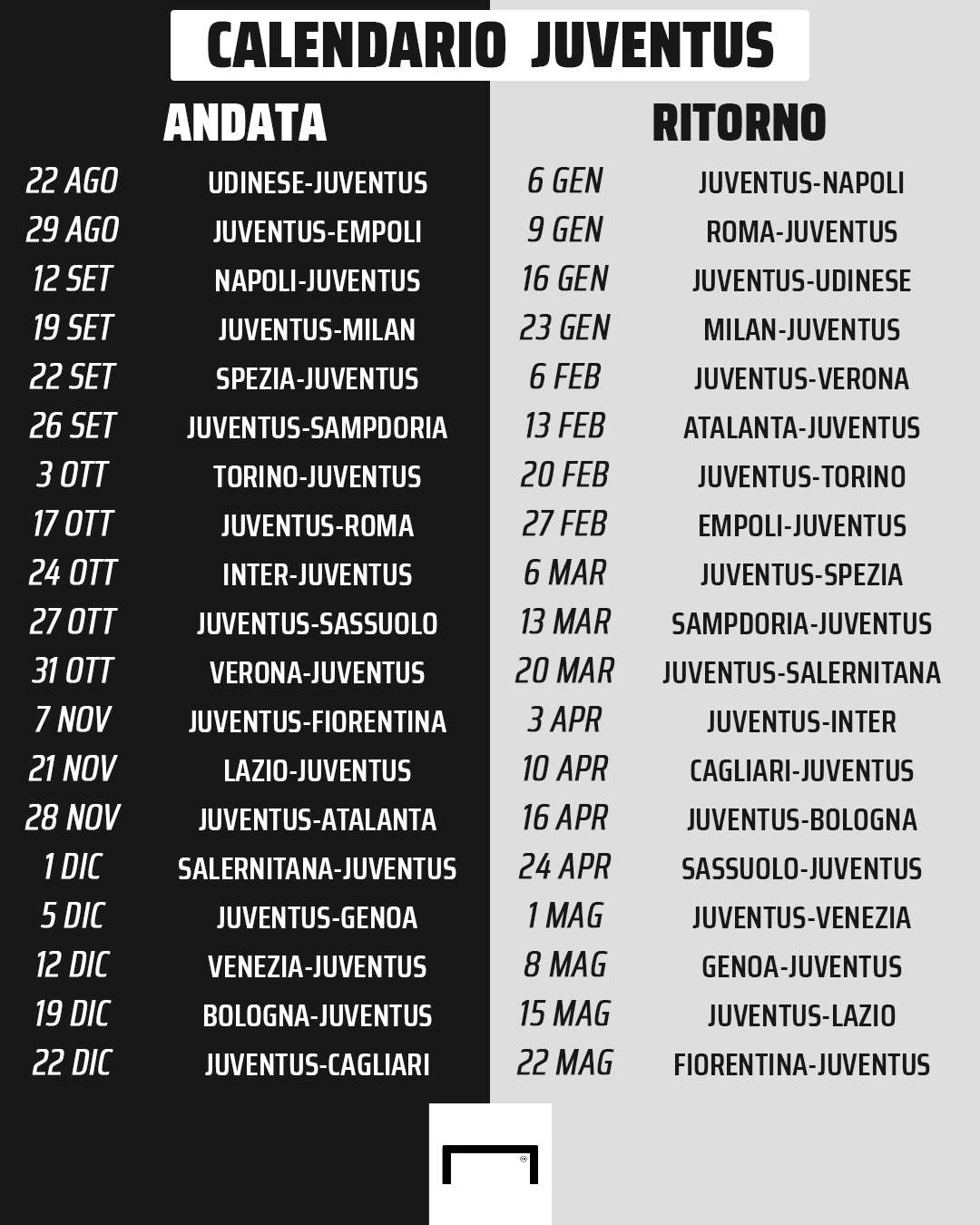Serie A, il calendario della Juventus date e partite