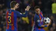 Neymar Gerard Pique Barcelona Champions League
