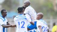 AFC Leopards Ezekiel Odera celebrates against Thika Unted.