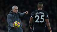 Jose Mourinho Antonio Valencia Man Utd 02122017