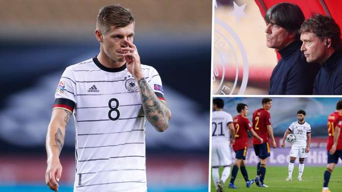 Toni Kroos Joachim Low Serge Gnabry Germany Spain 2020-21 Nations League GFX