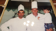 Young Zidane pic at Da Angelino restaurant in Torino