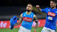 Insigne celebrating Napoli Cagliari Serie A