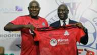 Vipers SC Fred Kajoba and Lawrence Mulindwa.