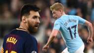Messi, De Bruyne split