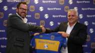 Cape Town City FC owner and chairman, John Comitis and Director of SportPesa in South Africa, Nick Ferguson