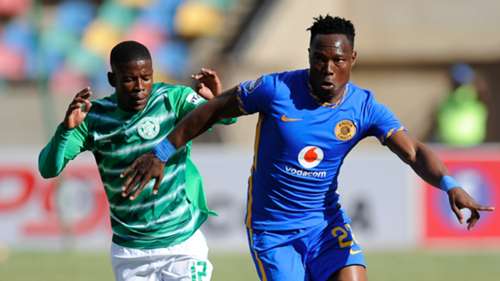 Philani Zulu of Kaizer Chiefs and Neo Maema of Bloemfontein Celtic, April 2021