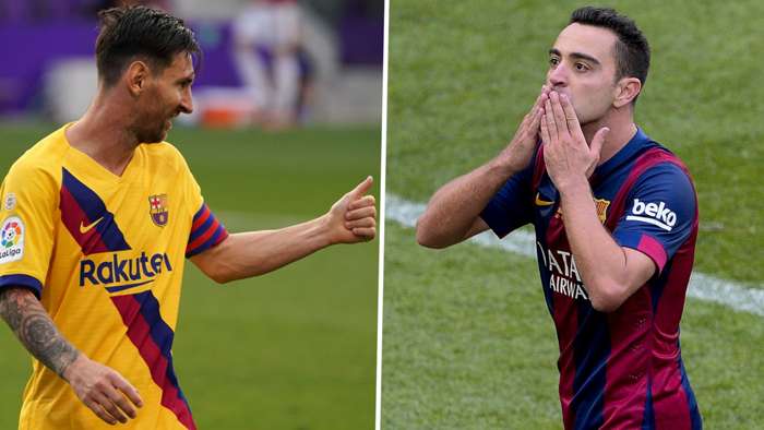 Lionel Messi Xavi Barcelona GFX