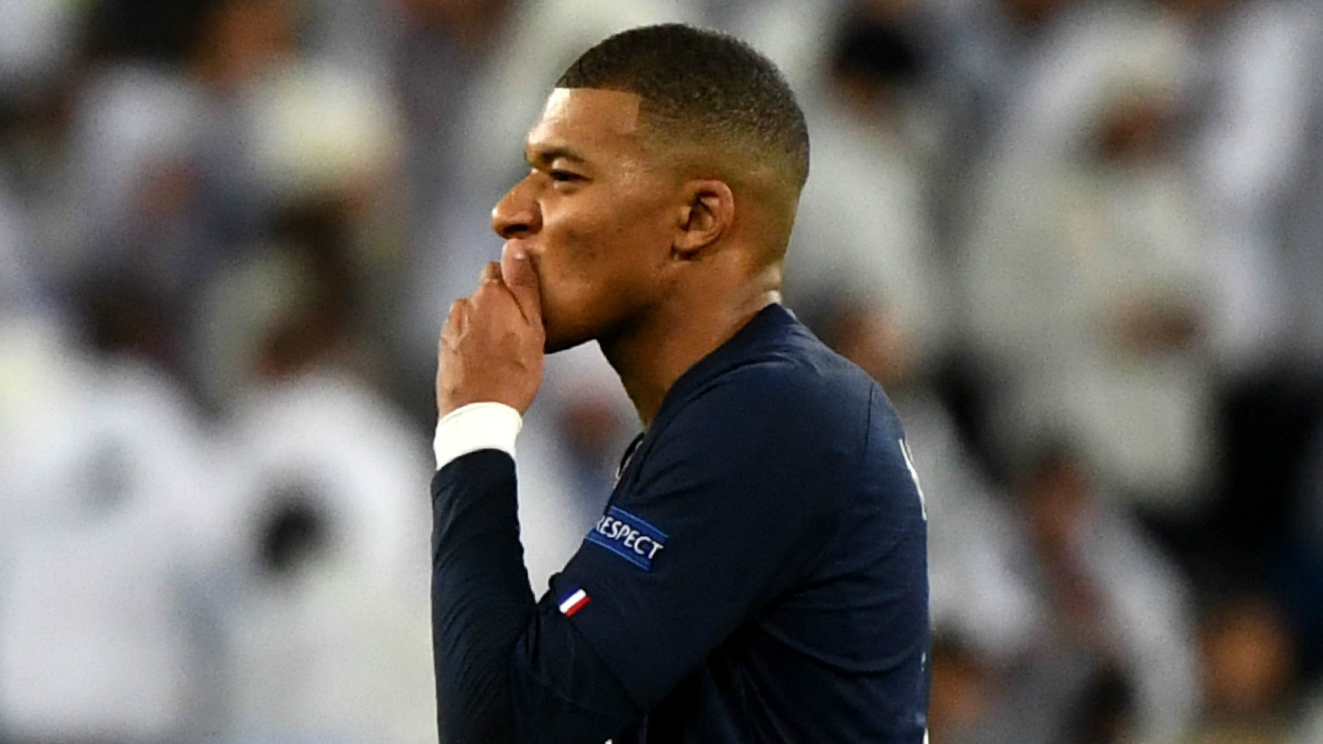 Kylian Mbappe Laying Down