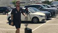 Ramos, al llegar a la convocatoria.