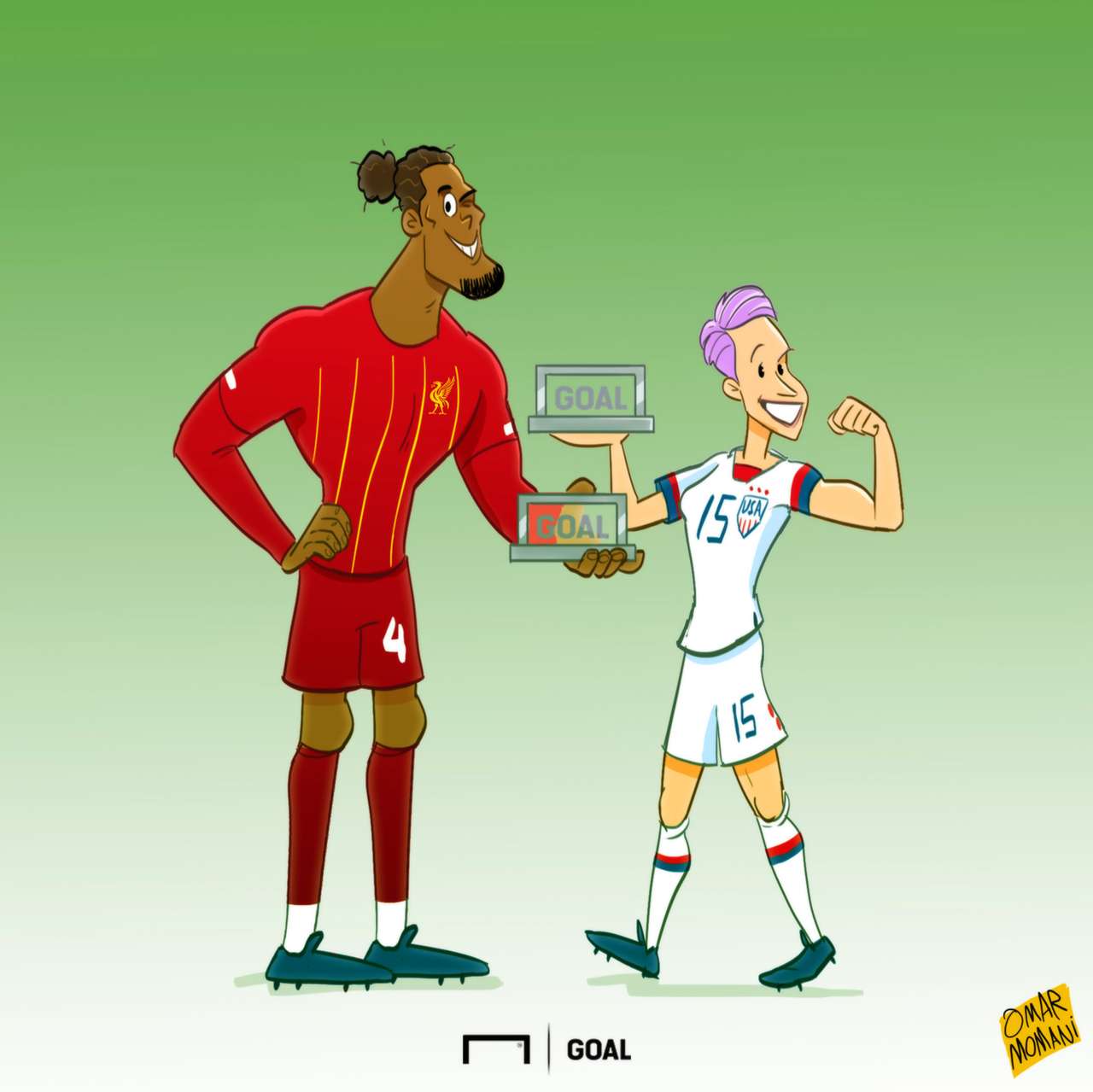 Goal's Cartoon Corner the best football sketches from Omar Momani