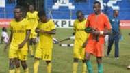 Wazito FC players after defeat to Homeboyz.