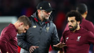 James Milner Jurgen Klopp Mohamed Salah 2018-19