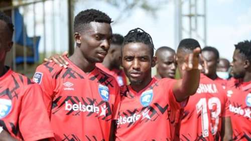 Fabrice Mugheni and Austin Odhiambo of AFC Leopards.