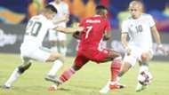 Ayub Timbe of Harambee Stars v Algeria.