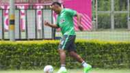 Camilo Zúñiga entrenando con Nacional