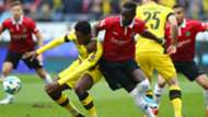 DAN AXEL ZAGADOU BORUSSIA DORTMUND SALIF SANE HANNOVER GERMAN BUNDESLIGA 28102017