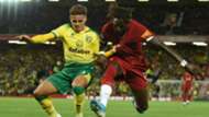 Max Aarons Divock Origi Liverpool Norwich Premier League 2019