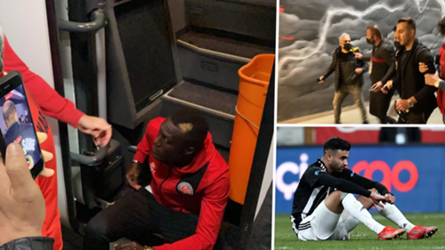 Rachid Ghezzal'ın menajeri Hakan Korkmaz ile Alassane Ndao ...