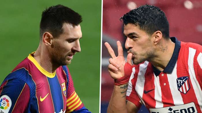 Luis Suarez Atletico Madrid Lionel Messi Barcelona GFX
