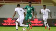 Clement Pitroipa of Burkina Faso takes on Ghana at the Wafu Cup