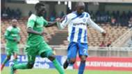 Innocent Wafula of Gor Mahia v Whyvonne Isuza of AFC Leopards.