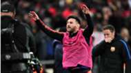 Lionel Messi of Barcelona warming up against Sundowns - May 16 2018