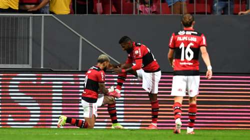 Gabigol e Rodinei, Flamengo x Olimpia, quartas Copa Libertadores, 18082021