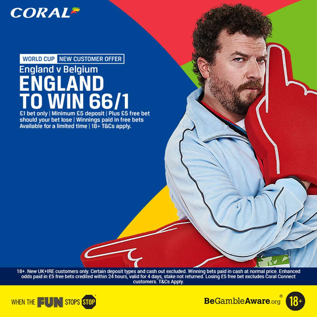 World Cup Betting Offers England 66 1 To Beat Belgium For New Coral Customers Goal Com