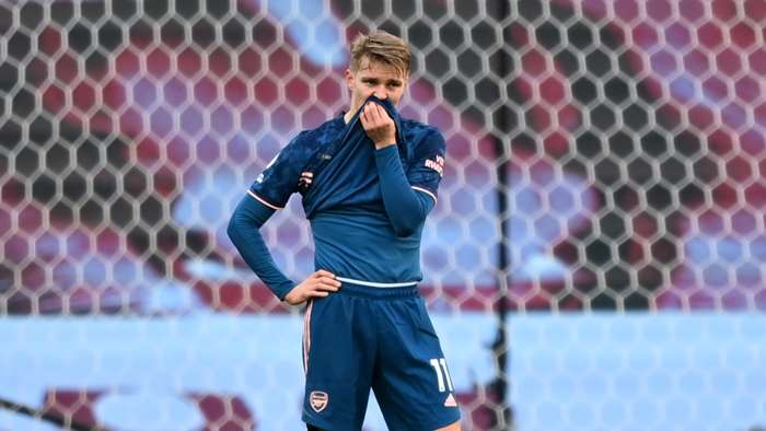 Martin Odegaard Arsenal Aston Villa 2020-21