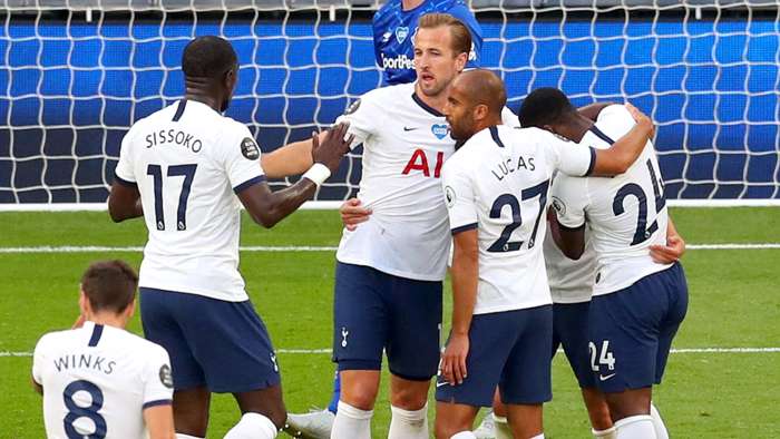 Tottenham celebrate vs Everton 2019-20 Tottenham celebrate vs Everton 2019-20