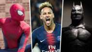 Spider-Man, Neymar, Batman