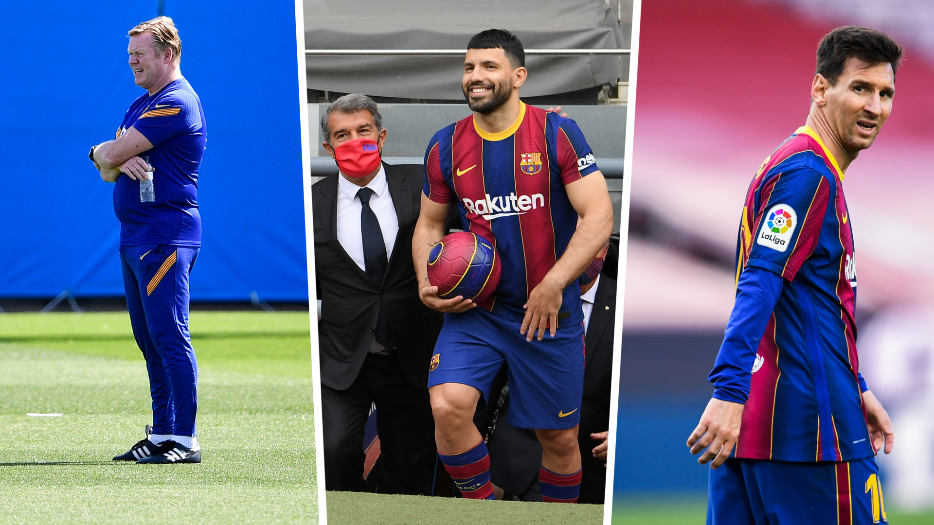 Barcelona Aguero Koeman Messi