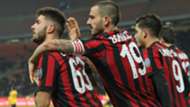 Milan celebrating Milan Verona Coppa Italia
