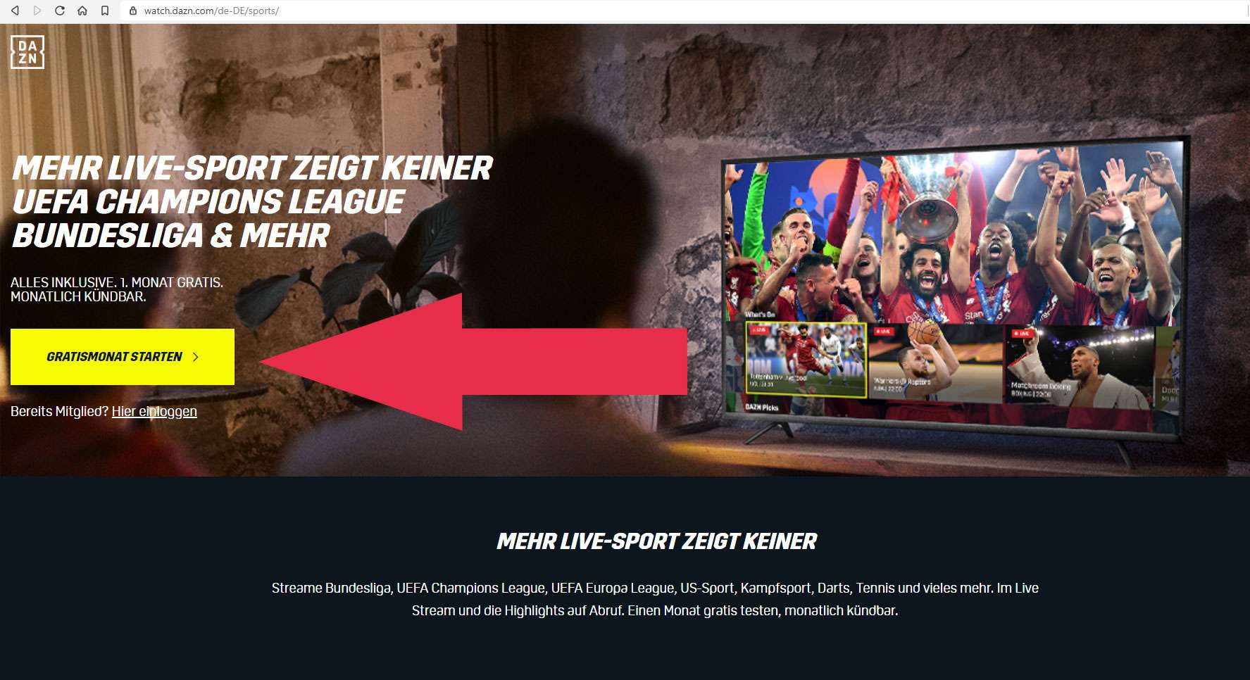 Dazn Log In So Funktioniert Die Anmeldung Beim Streamingdienst Goal Com