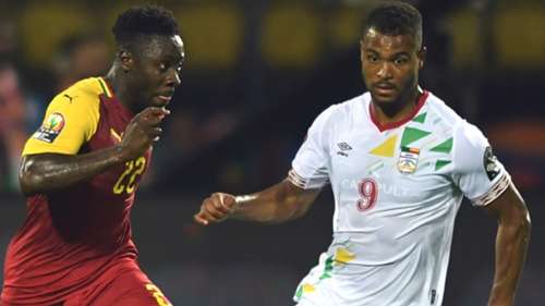 Ghana defender Andy Yiadom and Benin