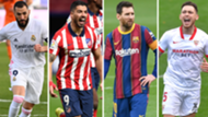 Benzema Real Madrid Luis Suarez Atletico Madrid Messi Barcelona Ocampos Sevilla