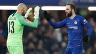 Willy Caballero Gonzalo Higuain Chelsea 2019