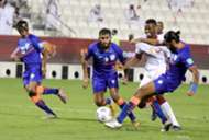 Indian defence against Qatari forwards; India vs Qatar; 2022 WCQ