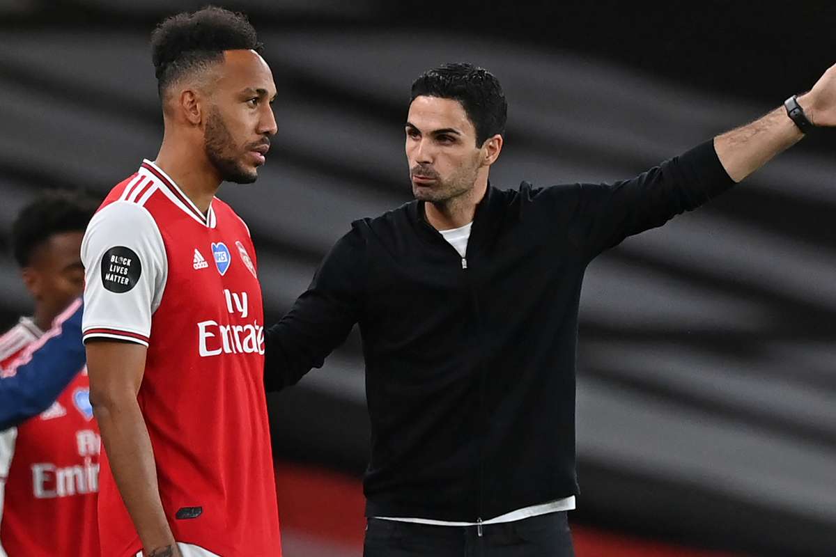 Pierre-Emerick Aubameyang Mikel Arteta Arsenal 2019-20