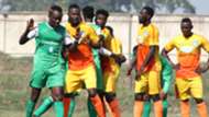 Muhoroni Youth v Gor Mahia players.