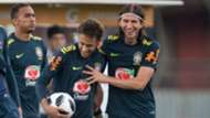 Neymar Filipe Luis Seleção Brasil Tite Brasil Seleção Granja Comary 25 05 2018
