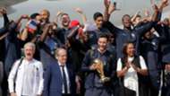 Arrival of french players Paris France 16072018