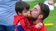 Sergio Ramos and his son