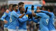 Manchester City celebrate vs Newcastle