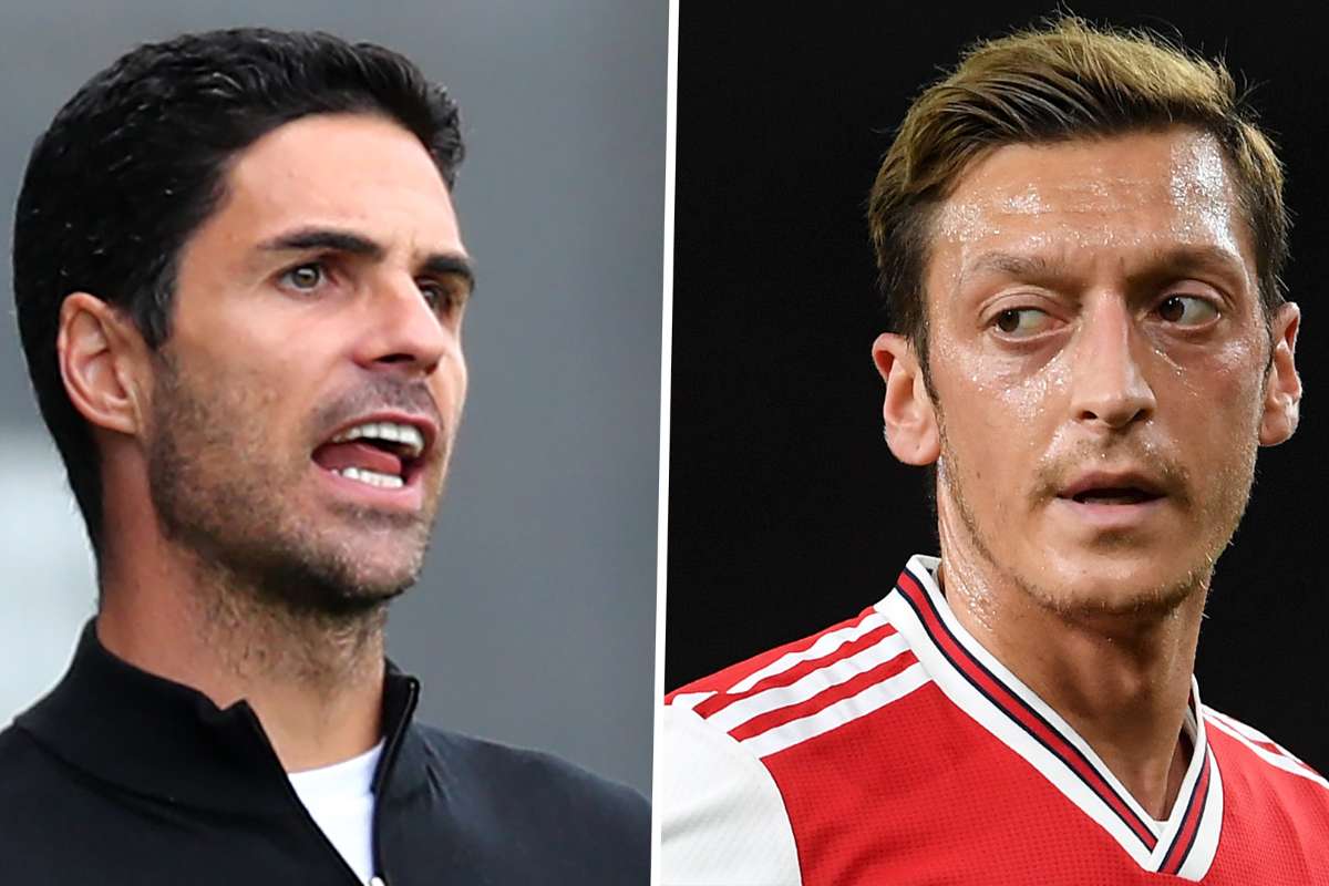 Mikel Arteta Mesut Ozil Arsenal