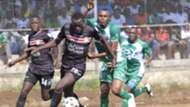BRIAN OTIENO of Nzoia Sugar v Jacques Tuyisenge of Gor Mahia.