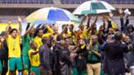 South Africa's Bafana Bafana celebrating
