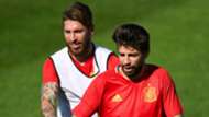 Sergio Ramos Gerard Pique Spain