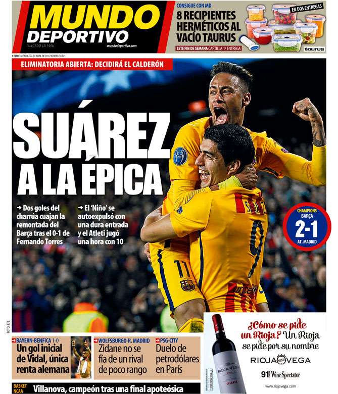 Barca Edge Past Atleti As Man City Prepare For Psg Goal S European Newspaper Review Goal Com